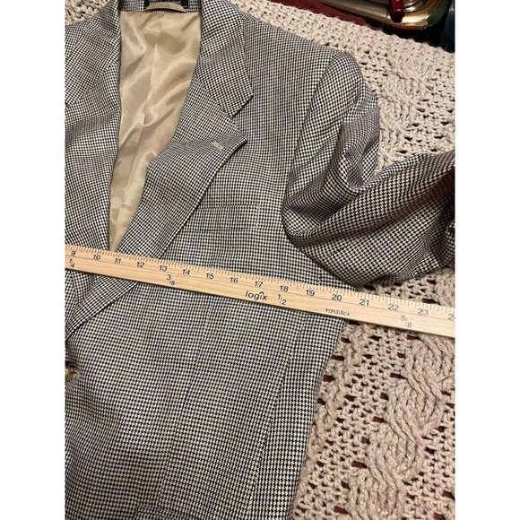 Bert Pulitzer Mens Collectors Edition Houndstooth Blazer R38 Silk & Wool Blend - Picture 14 of 16